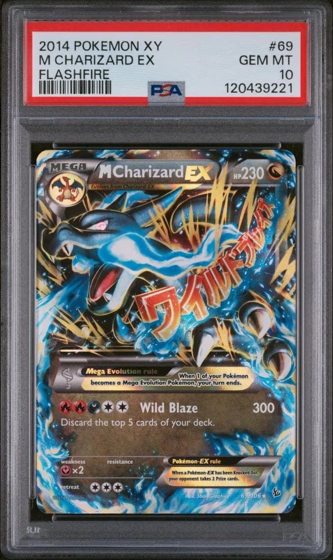 2014 #69 M Charizard EX PSA 10 XY Flashfire Pokemon