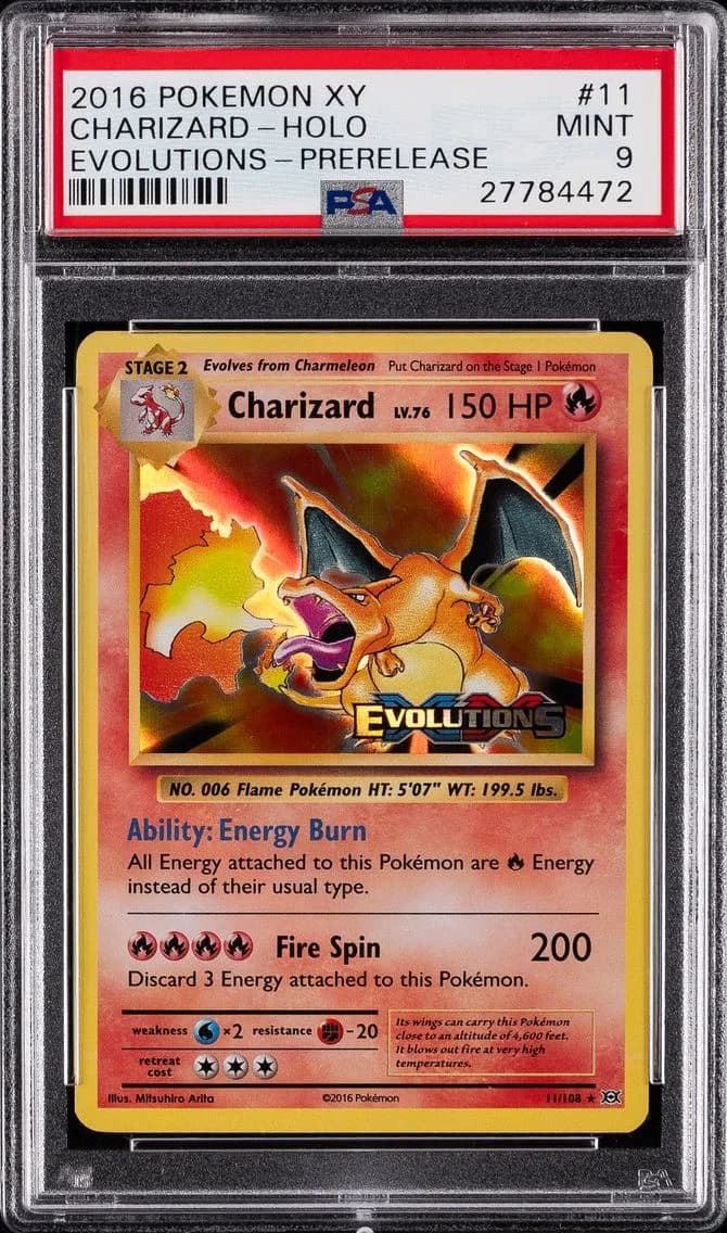 2016 #11 Charizard-Holo PSA 9 XY Evolutions Pokemon