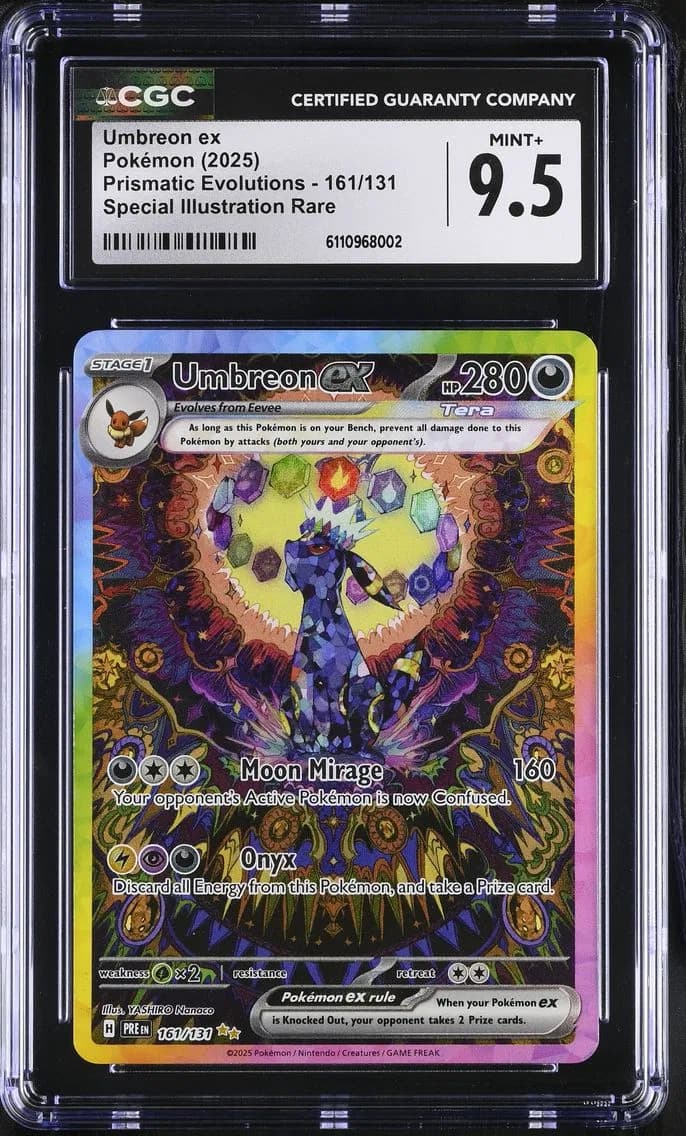 2025 #161 Prismatic Evolutions - PRE EN - English Umbreon ex Special Illustration Rare (Holo) CGC 9.5 Pokemon