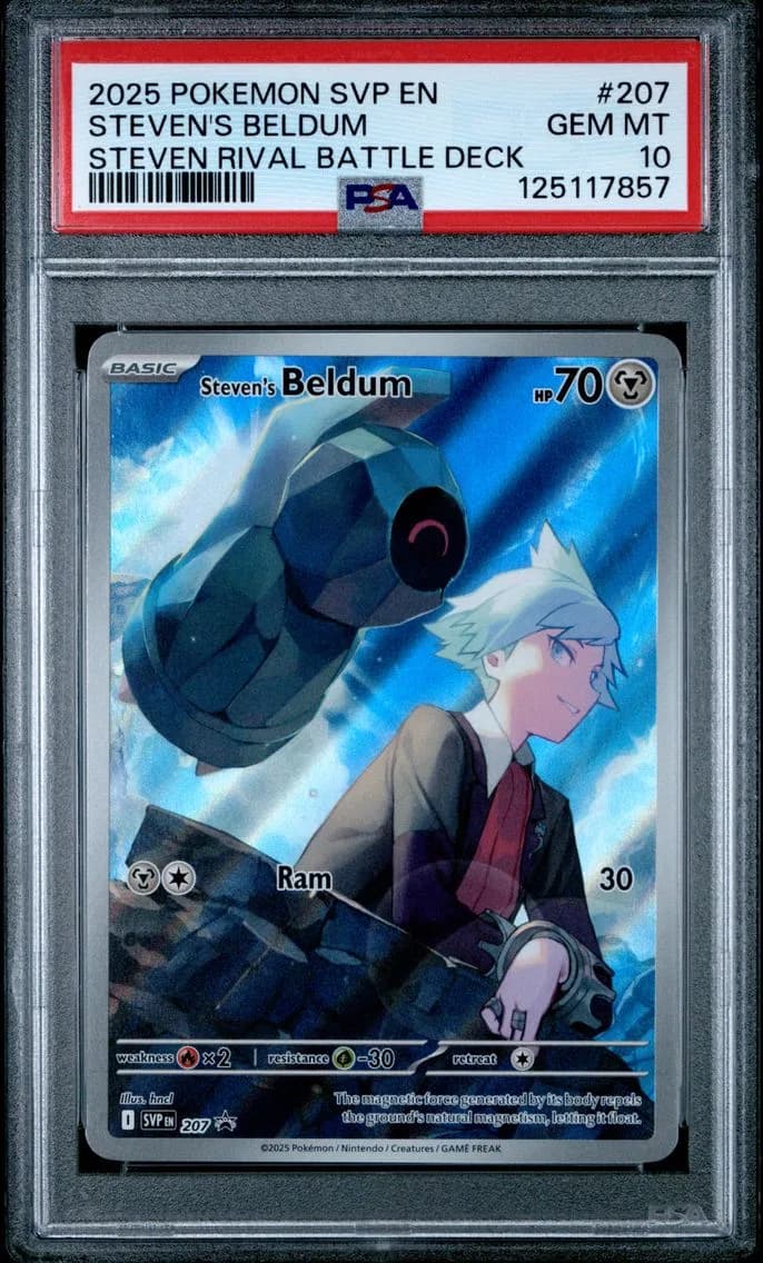 2025 #207 Steven's Beldum PSA 10 Svp EN-SV Black Star Promo Pokemon