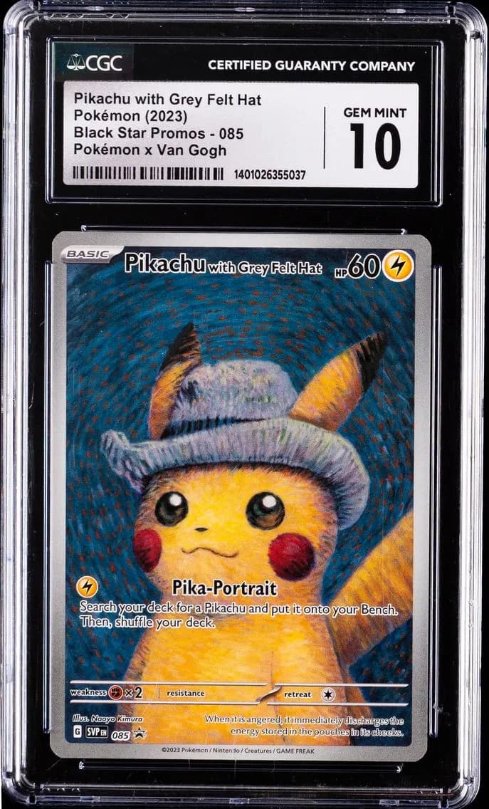 2023 #085 Pikachu With Grey Felt Hat CGC 10 Svp EN-SV Black Star Promo Pokemon
