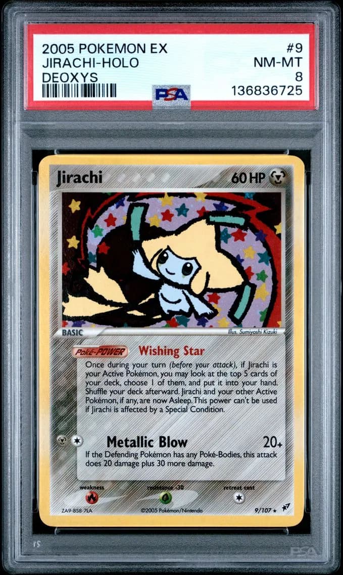 2005 #9 Jirachi-Holo PSA 8 EX Deoxys