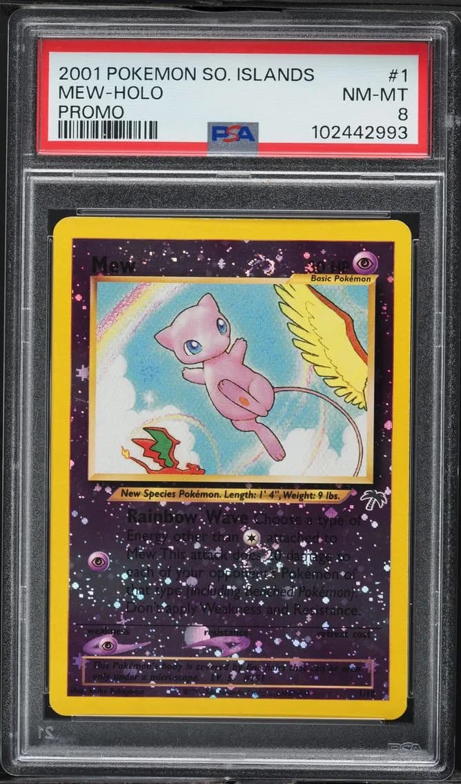 2001 #1 Mew-Holo PSA 8 Southern Islands Promo Pokemon
