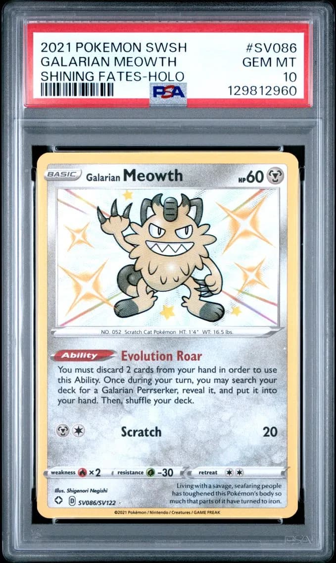 Galarian Meowth slab