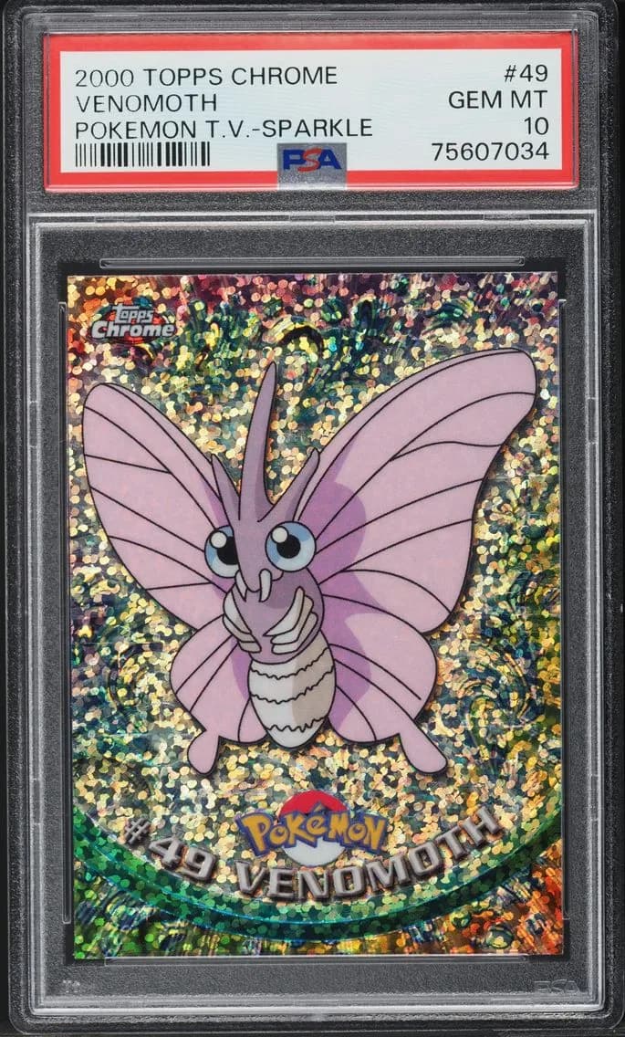 2000 #49 Venomoth PSA 10 Topps Chrome  T.V. Pokemon