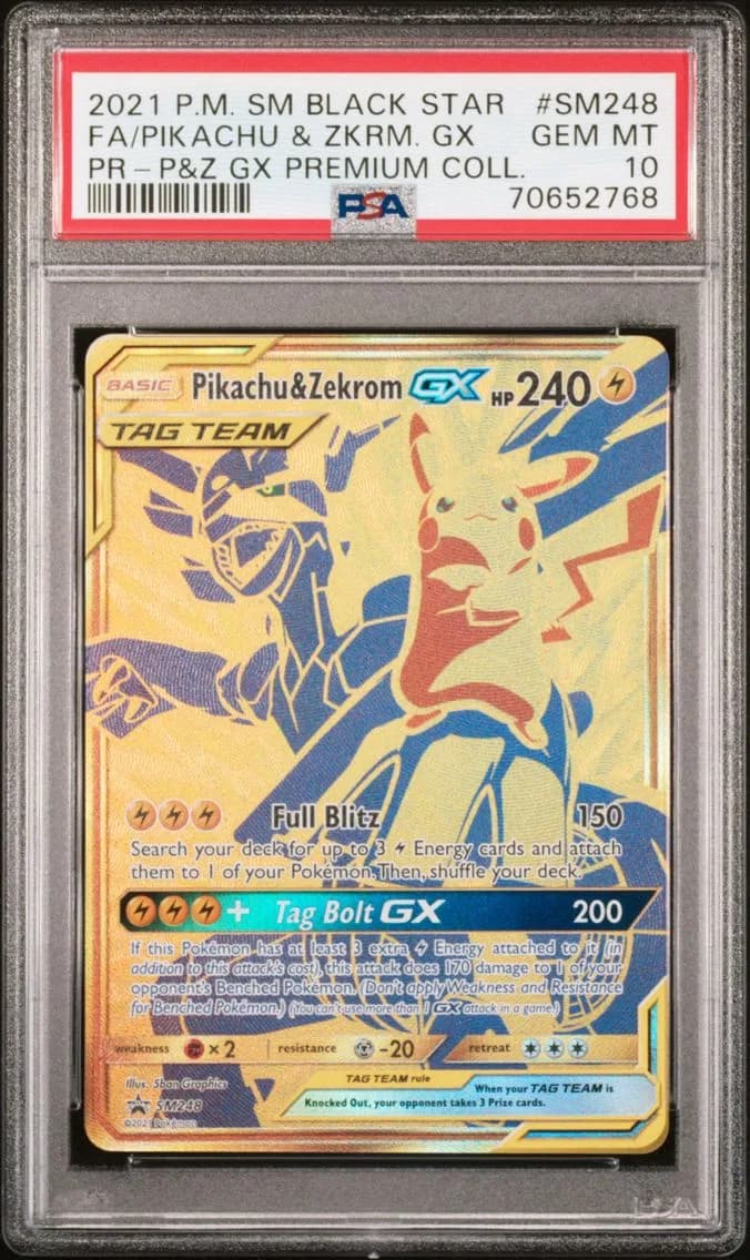 Pikachu & Zekrom-GX slab