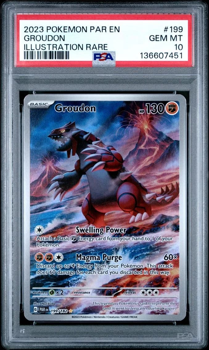 2023 #199 Groudon PSA 10 Par EN-Paradox Rift