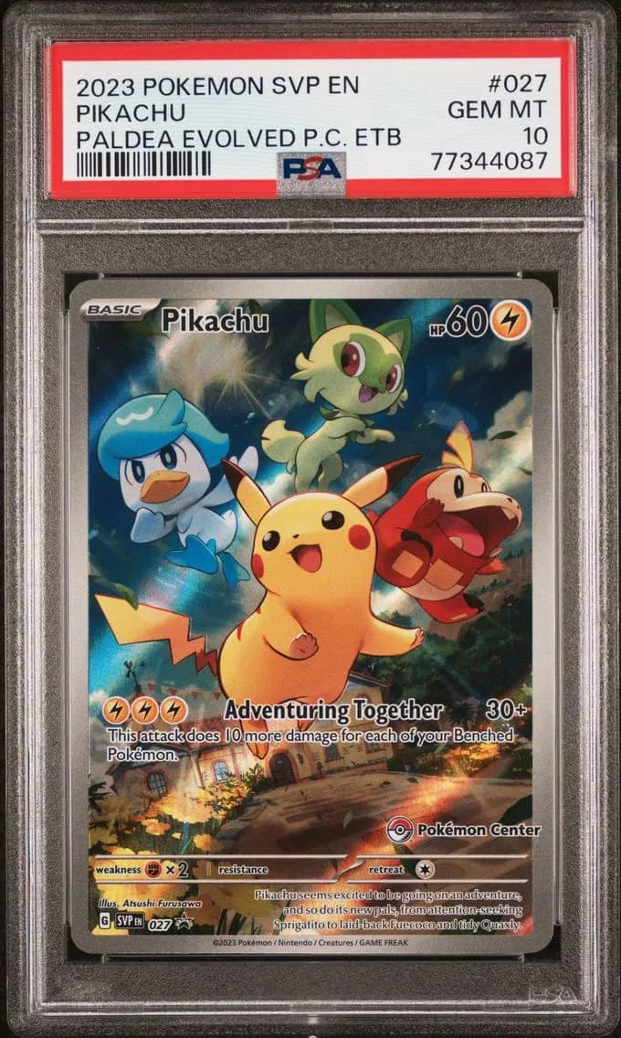 2023 #027 Pikachu PSA 10 Svp EN-SV Black Star Promo