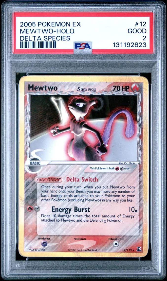 2005 #12 Mewtwo-Holo PSA 2 EX Delta Species Pokemon
