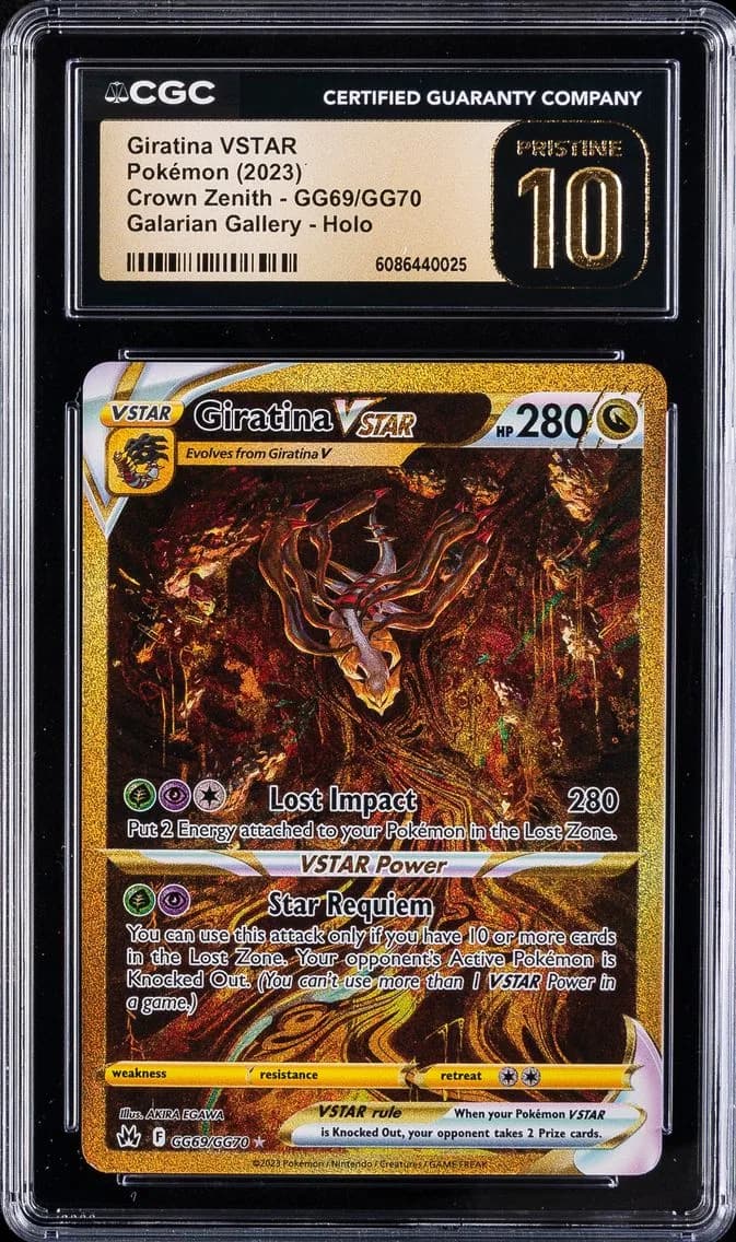 2023 #GG69 Full Art/Giratina Vstar CGC 10 Pristine Sword and Shield Crown Zenith Pokemon