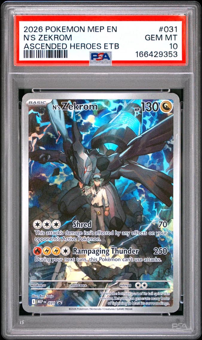 2026 #031 N's Zekrom PSA 10 Mep EN-Me Black Star Promo