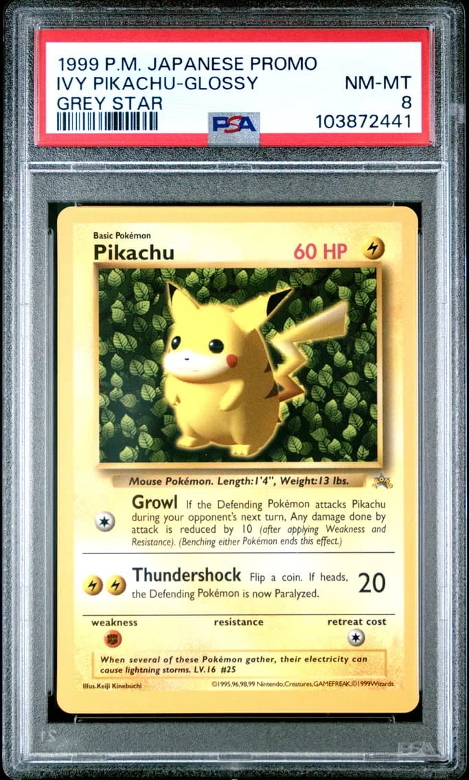 1999 #NA Ivy Pikachu-Glossy PSA 8 Japanese Corocoro Comics Promo