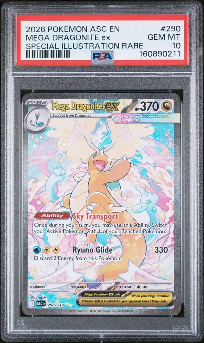 2026 #290 Mega Dragonite EX PSA 10 Asc EN-Ascended Heroes