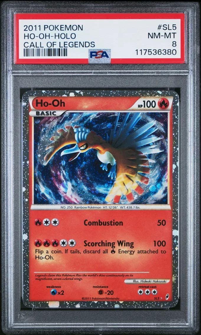 2011 #SL5 HO-Oh-Holo PSA 8 Call of Legends Pokemon