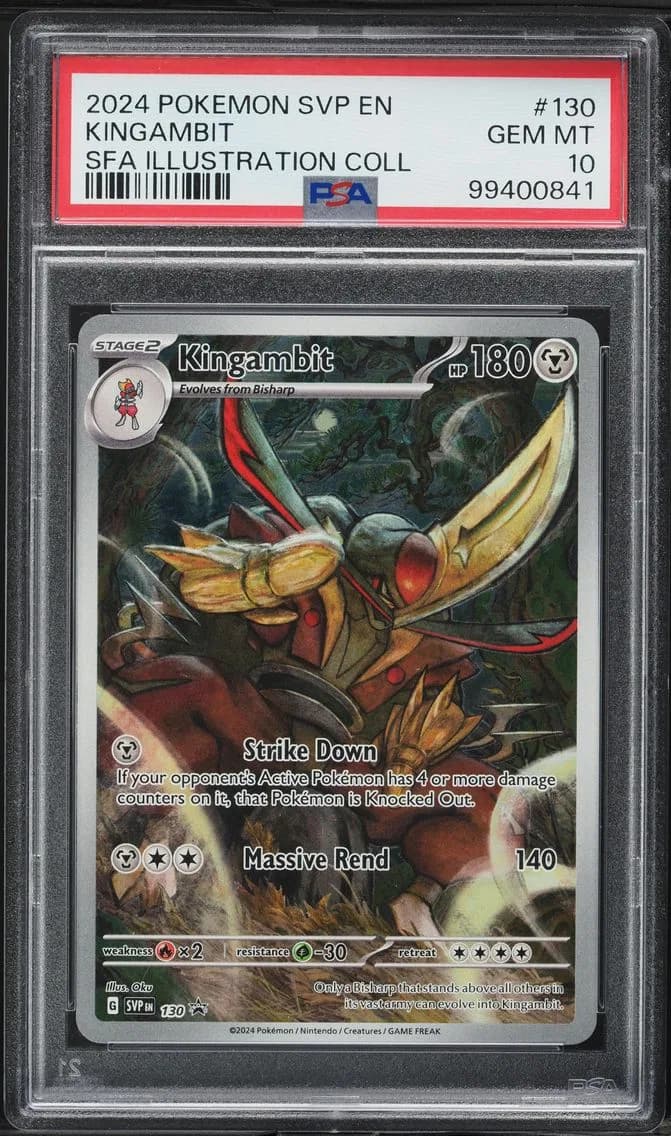2024 #130 Kingambit PSA 10 Svp EN-SV Black Star Promo Pokemon