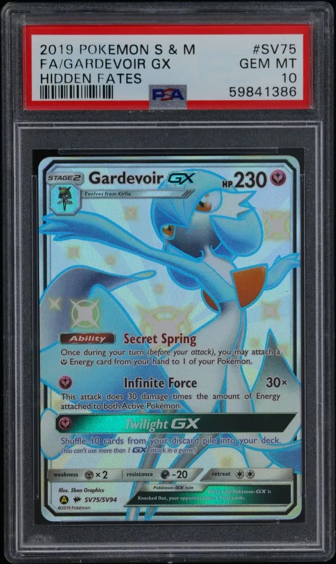 2019 #SV75 Full Art/Gardevoir GX PSA 10 Sun & Moon Hidden Fates