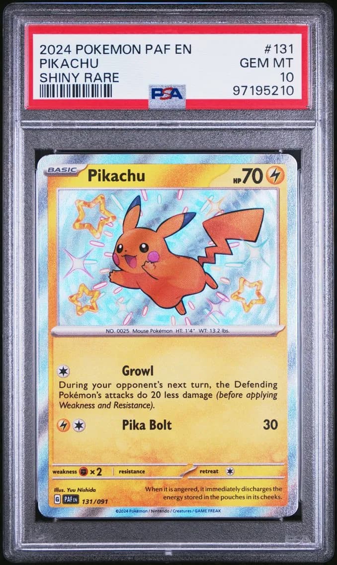 2024 #131 Pikachu PSA 10 Paf EN-Paldean Fates