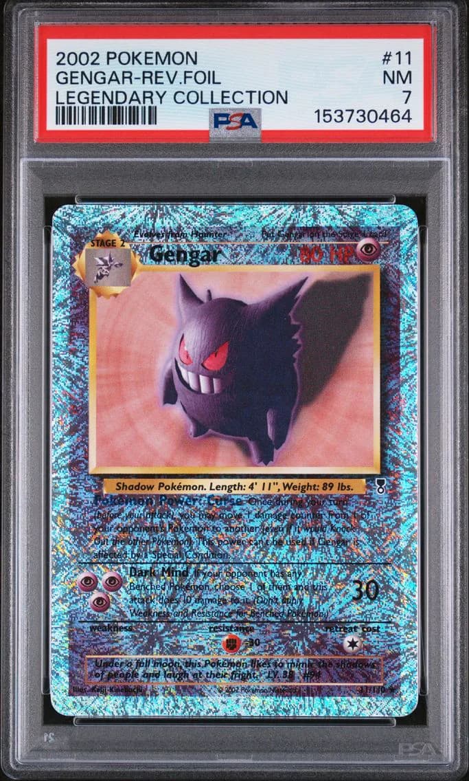 2002 #11 Gengar-Reverse Foil PSA 7 Legendary Collection