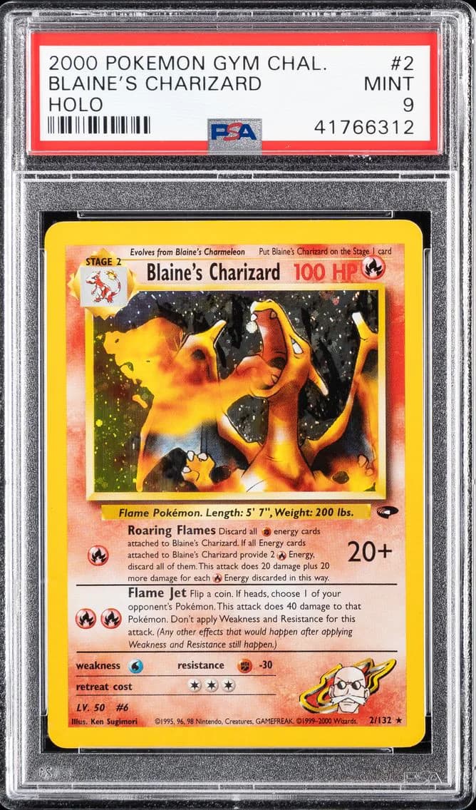 2000 #2 BLAINE'S CHARIZARD PSA 9 POKEMON GYM CHALLENGE | HOLO