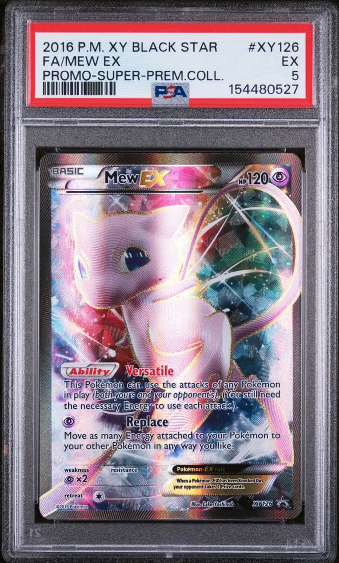 2016 #XY126 Full Art/Mew EX PSA 5 XY Black Star Promo