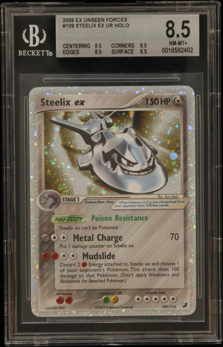 2005 #109 Steelix ex HOLO BGS 8.5 EX Unseen Forces