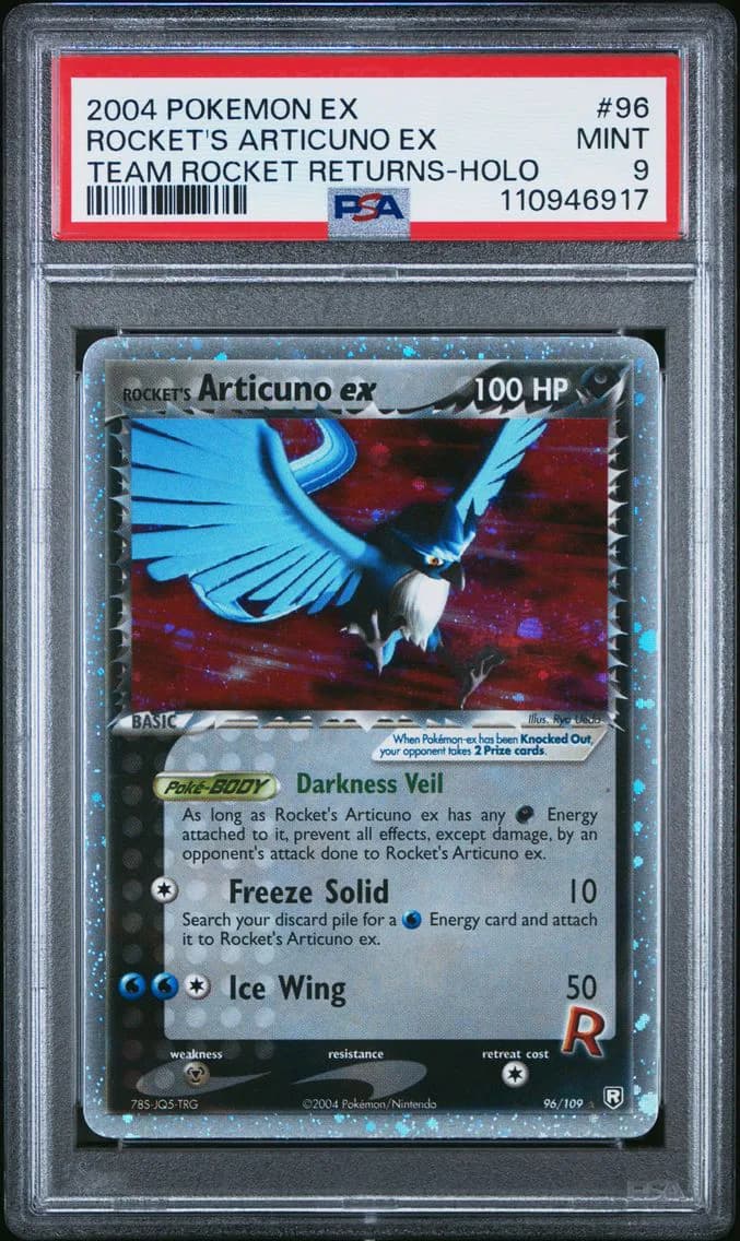 2004 #96 Rocket's Articuno EX-Holo PSA 9 EX Team Rocket Returns