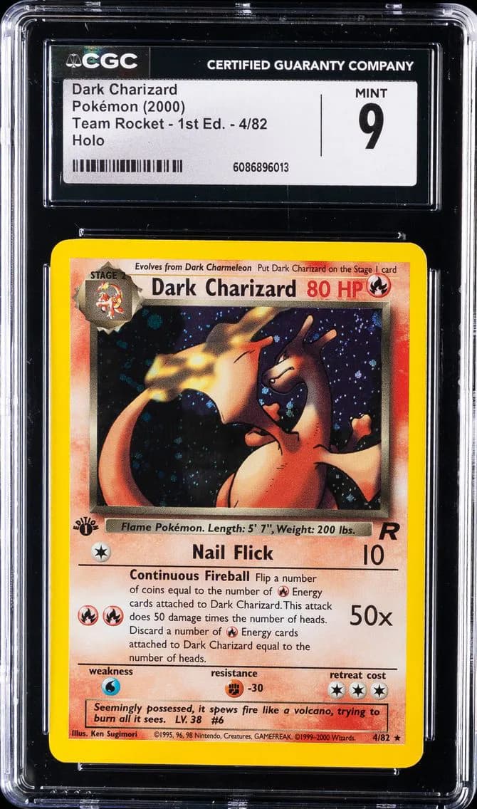 2000 #4 Dark Charizard-Holo 1st Edition CGC 9 Rocket Pokemon