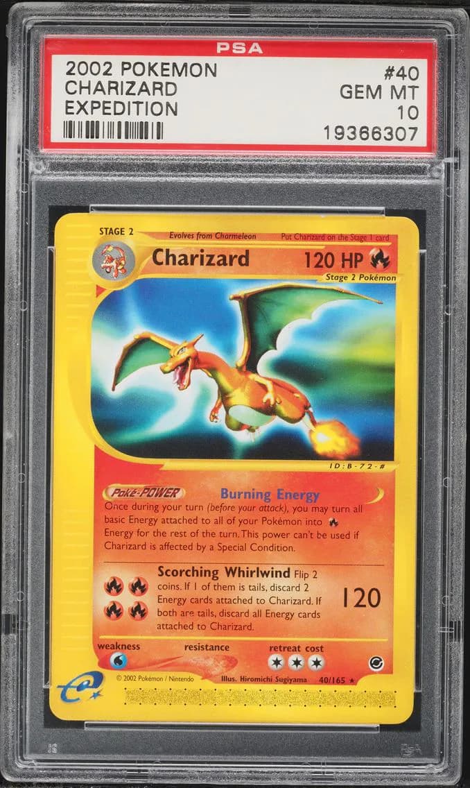 2002 #40 Charizard PSA 10 Expedition Pokemon