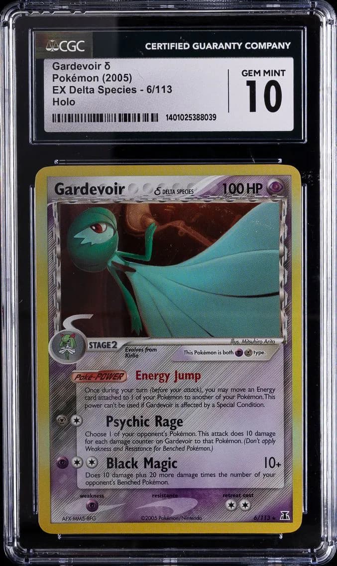 2005 #6 Gardevoir CGC 10 EX Delta Species - English Pokemon