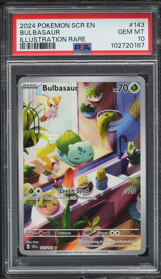 2023 #143 SCARLET & VIOLET STELLAR CROWN IR BULBASAUR PSA 10 POKEMON