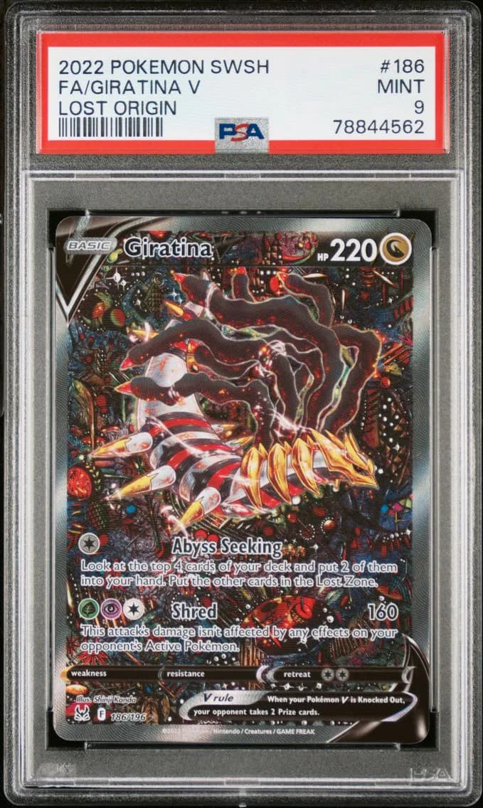 2022 #186 Full Art/Giratina V PSA 9 Sword & Shield Lost Origin