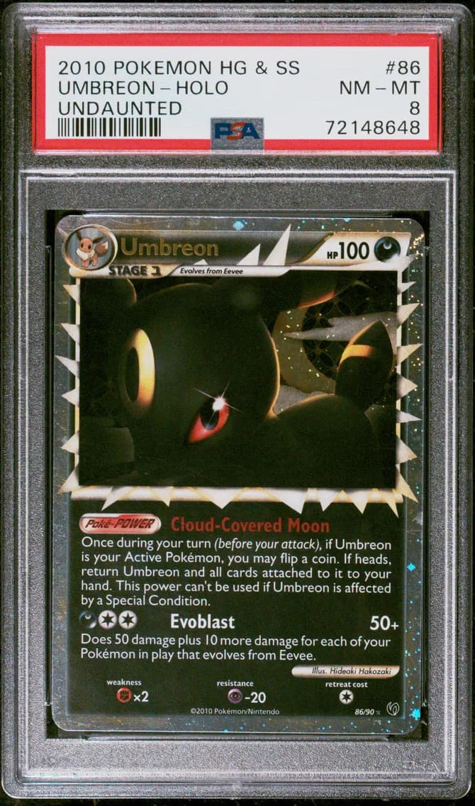 2010 #86 Umbreon-Holo PSA 8 Heartgold & Soulsilver Undaunted