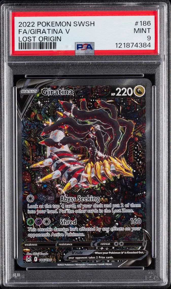 2022 #186 Full Art/Giratina V PSA 9 Sword & Shield Lost Origin Pokemon