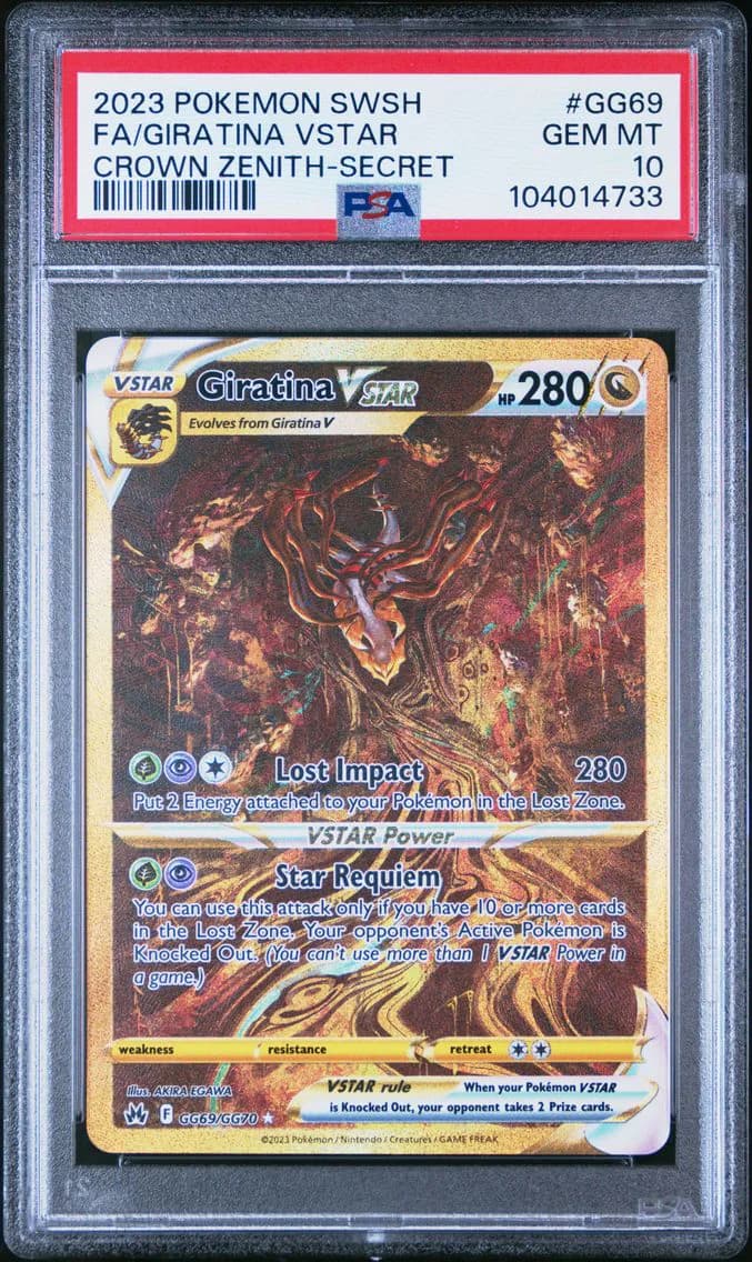 2023 #GG69 Full Art/Giratina Vstar PSA 10 Sword and Shield Crown Zenith