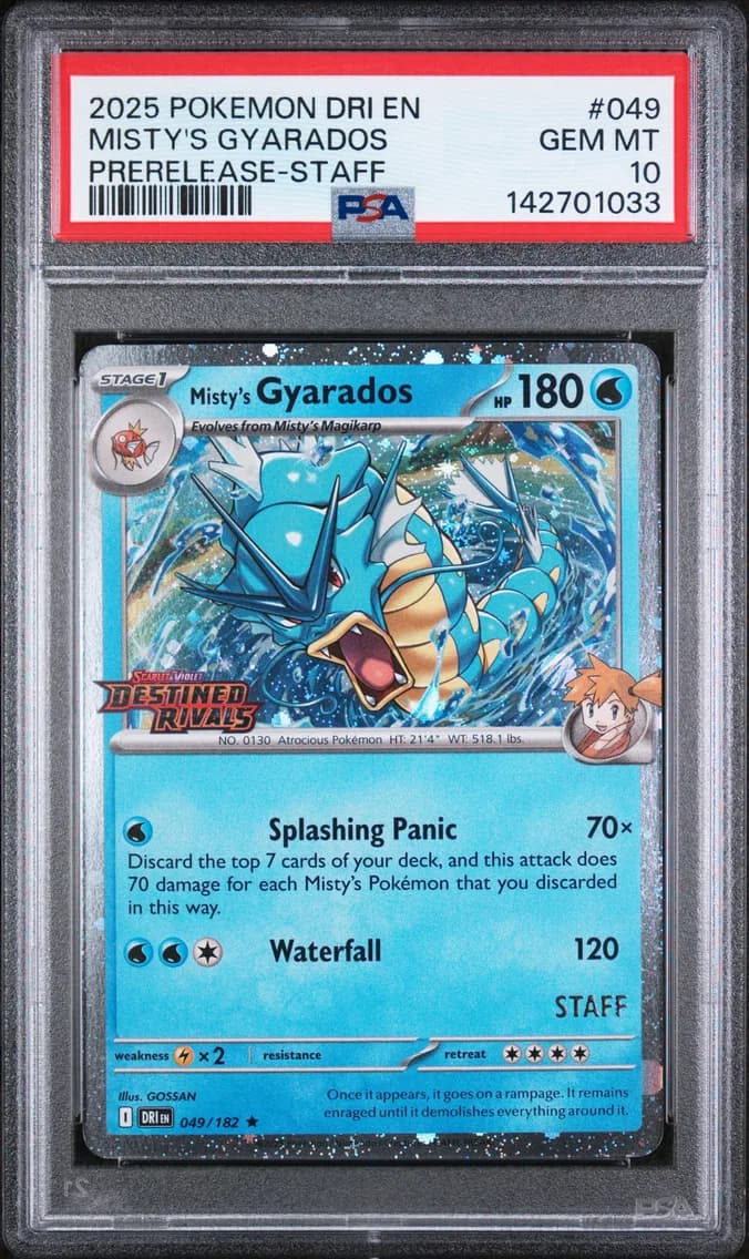 2025 #049 Misty's Gyarados PSA 10 Dri EN-Destined Rivals