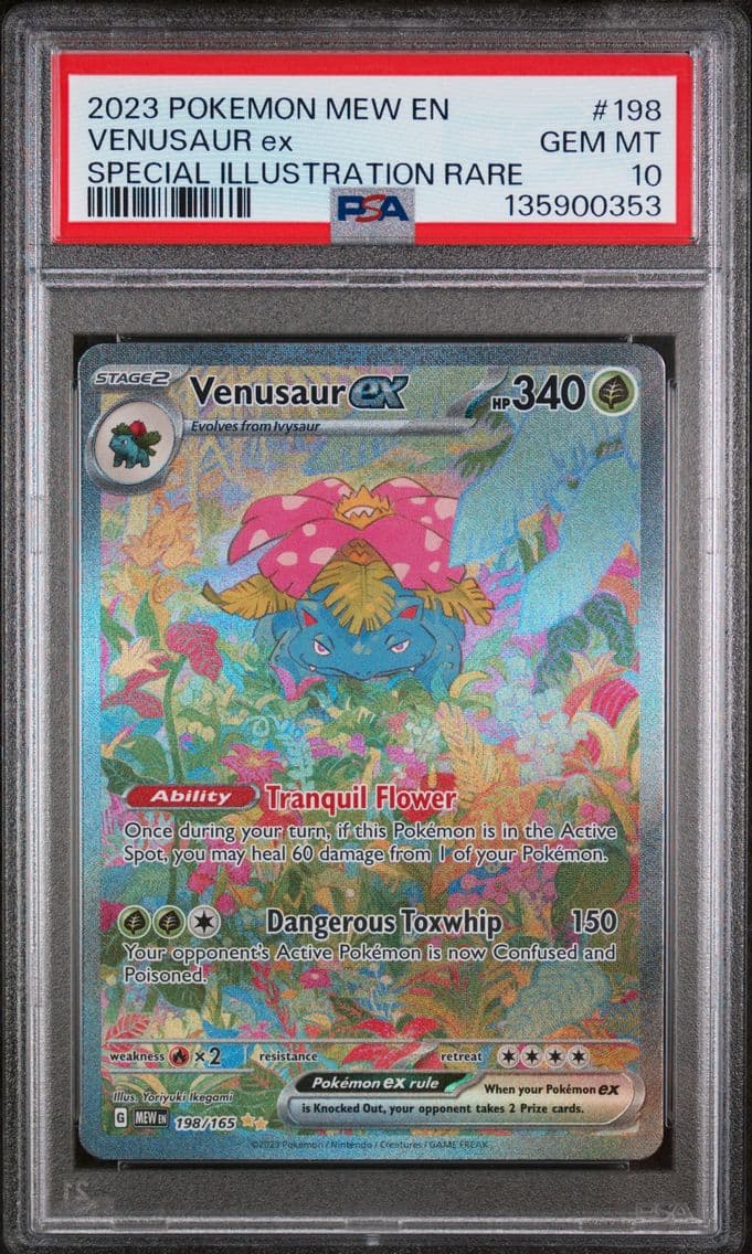 2023 #198 Venusaur EX PSA 10 Mew EN-151