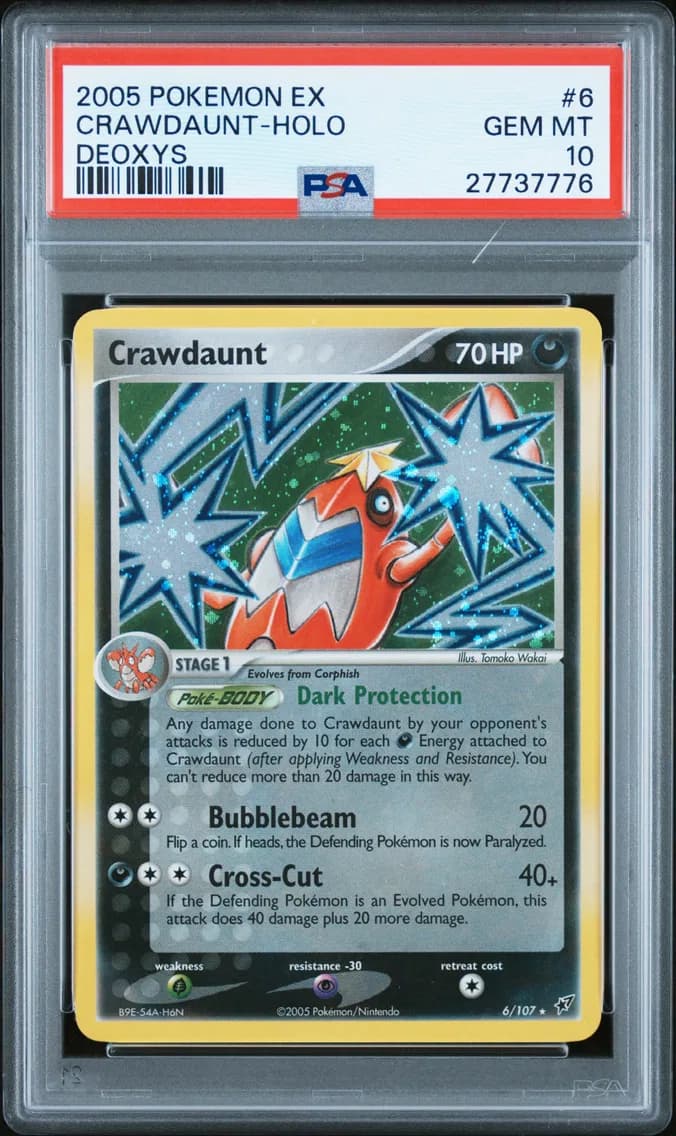 2005 #6 Crawdaunt-Holo PSA 10 EX Deoxys