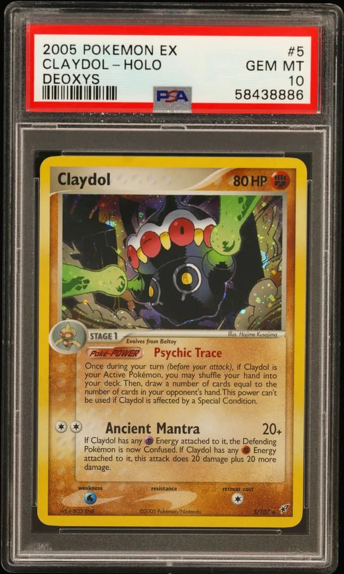 2005 #5 Claydol-Holo PSA 10 EX Deoxys