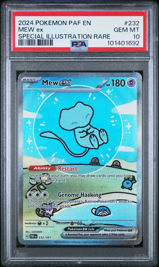 2024 #232 Mew EX PSA 10 Paf EN-Paldean Fates