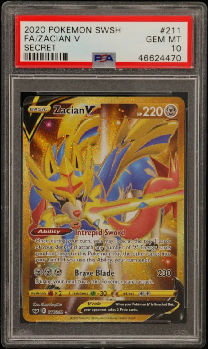 2020 #211 Full Art/Zacian V PSA 10 Sword & Shield