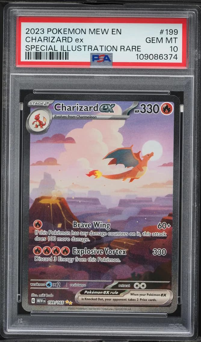 2023 #199 Charizard EX PSA 10 Mew EN-151 Pokemon