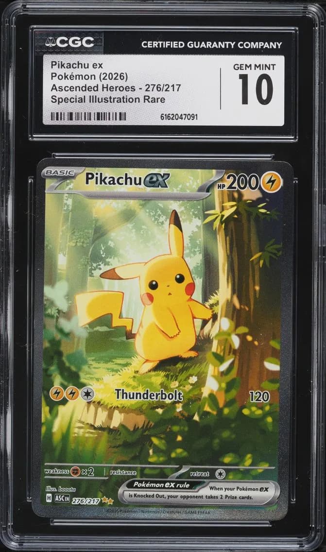 2026 Pokemon Mega Evolution Ascended Heroes SIR Pikachu Ex #276 CGC 10 GEM MINT