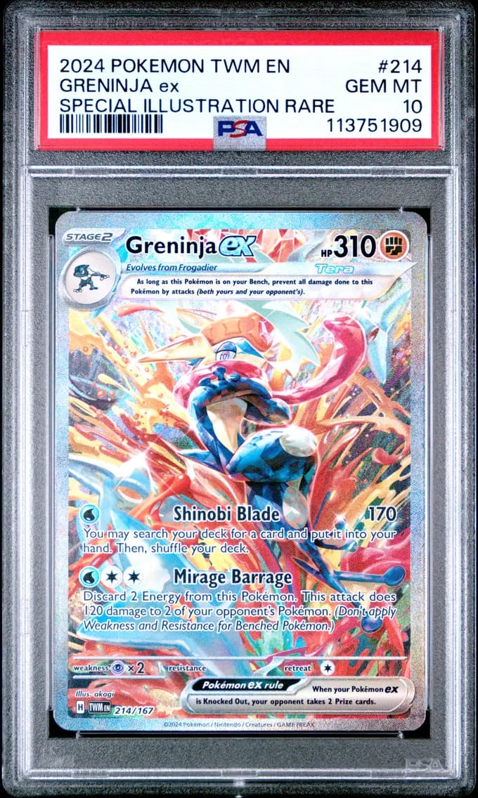 2024 #214 Greninja EX PSA 10 Twm EN-Twilight Masquerade