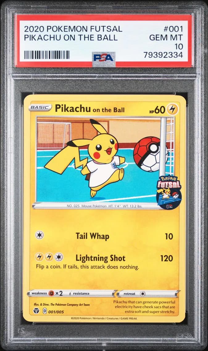 2020 #001 Pikachu on the Ball PSA 10 Futsal