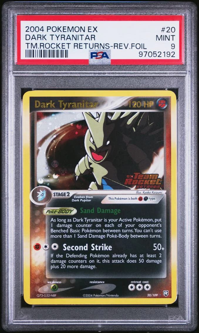 2004 #20 Dark Tyranitar-Reverse Foil PSA 9 EX Team Rocket Returns Pokemon