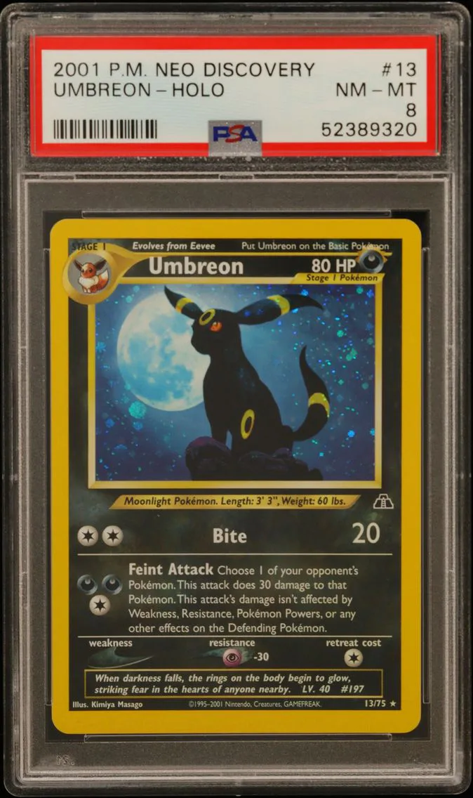 2001 #13 Umbreon-Holo PSA 8 Neo Discovery