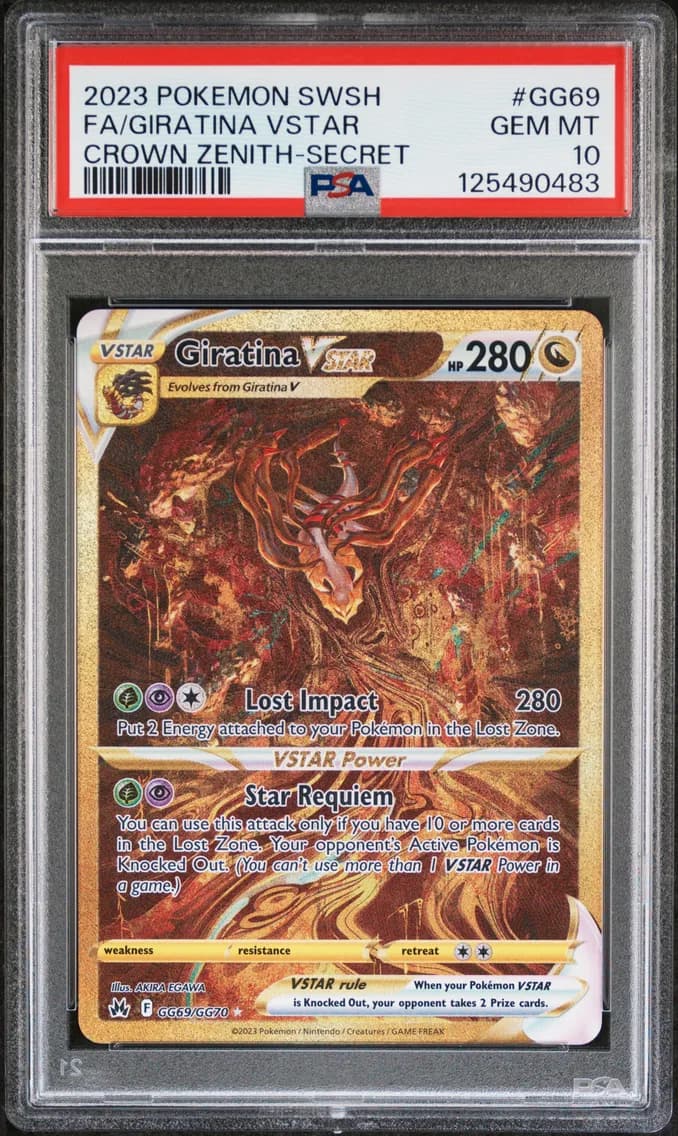 2023 #GG69 Full Art/Giratina Vstar PSA 10 Sword and Shield Crown Zenith