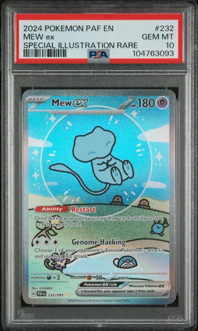 2024 #232 Mew EX PSA 10 Paf EN-Paldean Fates