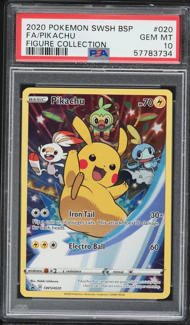 2020 #020 Full Art/Pikachu PSA 10 Swsh Black Star Promo Pokemon