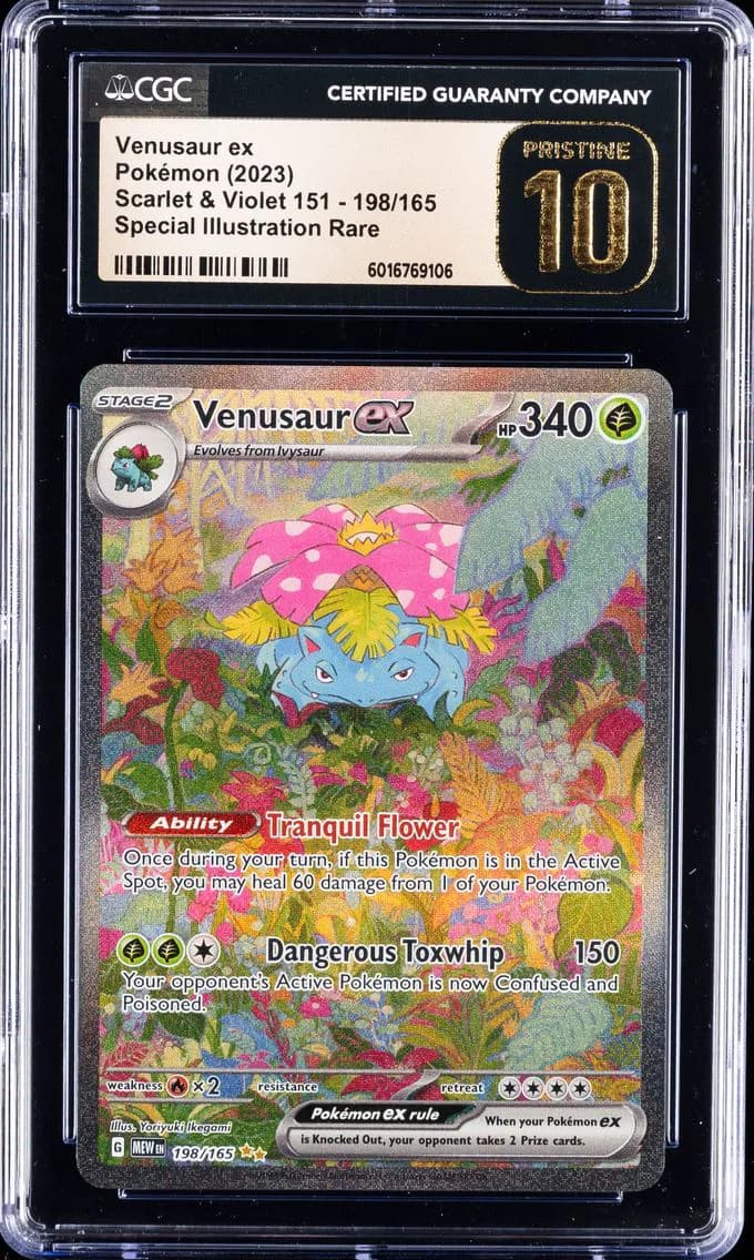 2023 #198 Venusaur EX CGC 10 Pristine Mew EN-151 Pokemon